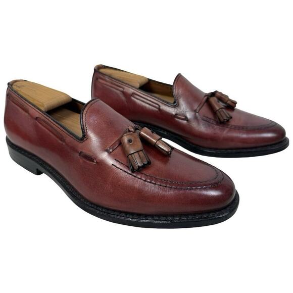 Allen Edmonds Grayson Burgundy Oxblood Tassel Loafers Leather Men\'s Shoe 6.5 D